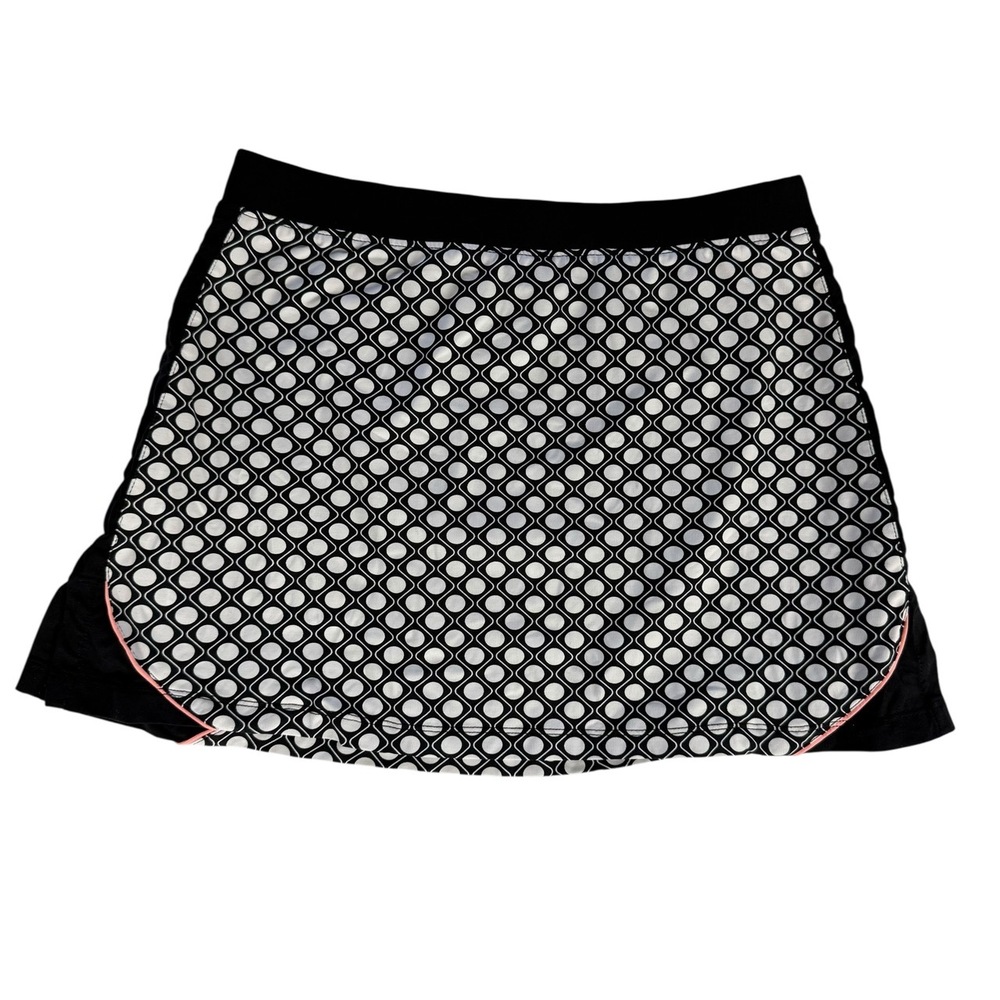 Tail Tech Black White Polka Dot Performance‎ Athletic A Line Skirt Medium